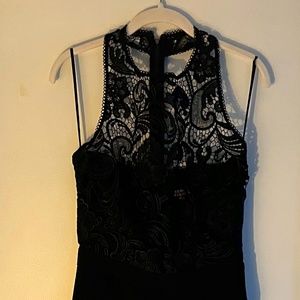 Anthropologie Leifsdottir Black Jumpsuit with lace bodice
